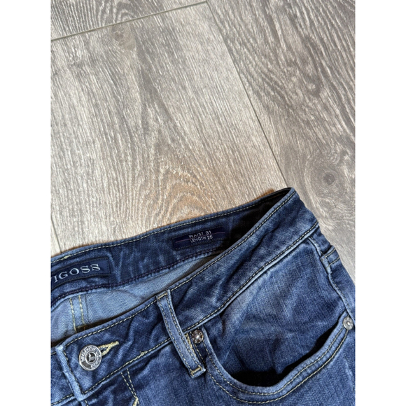 VIGOSS Jeans Womens 31 (31x25) Thompson Tomboy Distressed Blue Denim Mid Rise - Picture 9 of 10